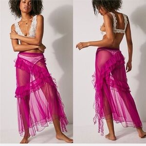 NWT Free People Strike a Pose Half Slip in Orchid Flame Size S